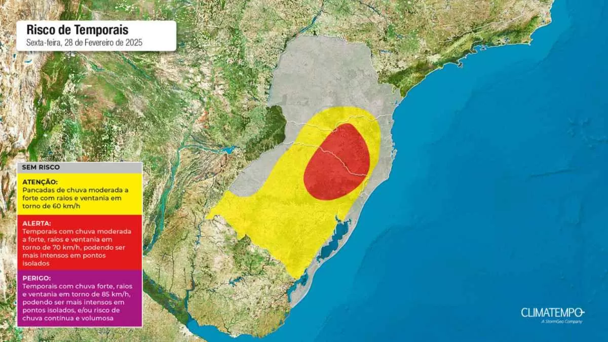 Rio Grande do Sul poderá registrar temperaturas na casa dos 40ºC