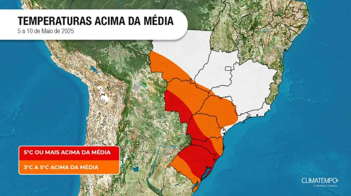 Veranico avança no Centro-Sul com ar seco, calor e pouca chuva
