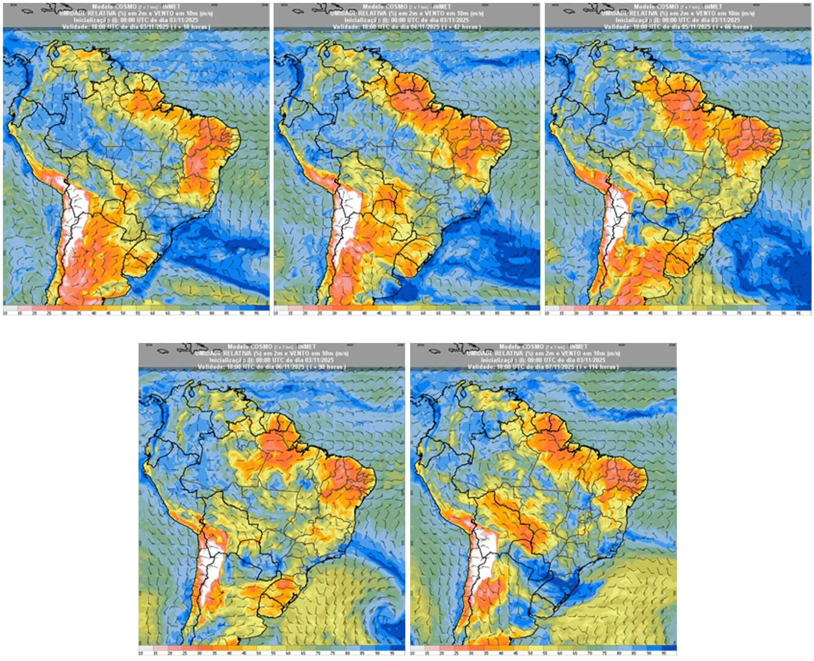 Previsão do tempo para a semana de 03 a 07 de novembro