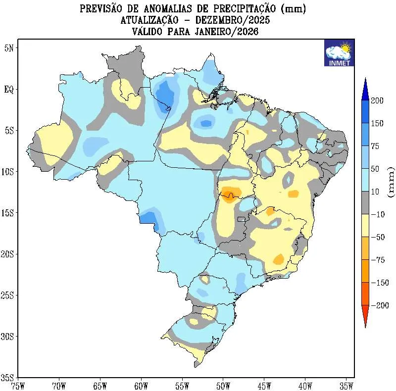 Como será o clima no Brasil em janeiro?