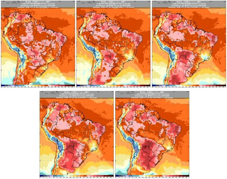INMET divulga previsão do tempo para 19 a 26 de janeiro