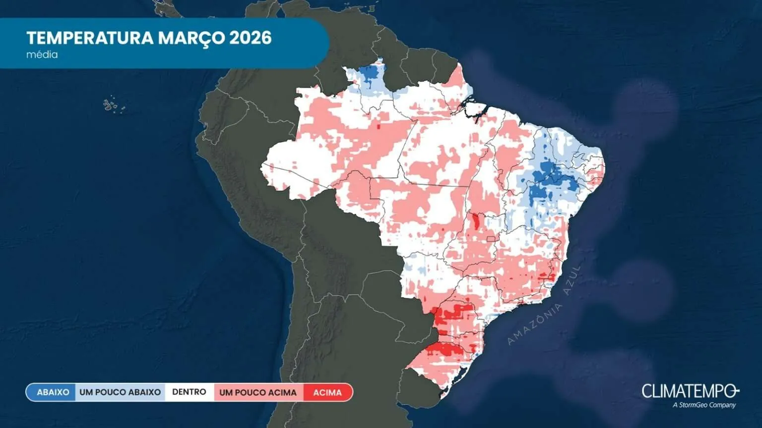 Como será o clima no Brasil em março?